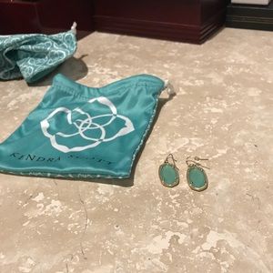 Kendra Scott earrings gold with green
